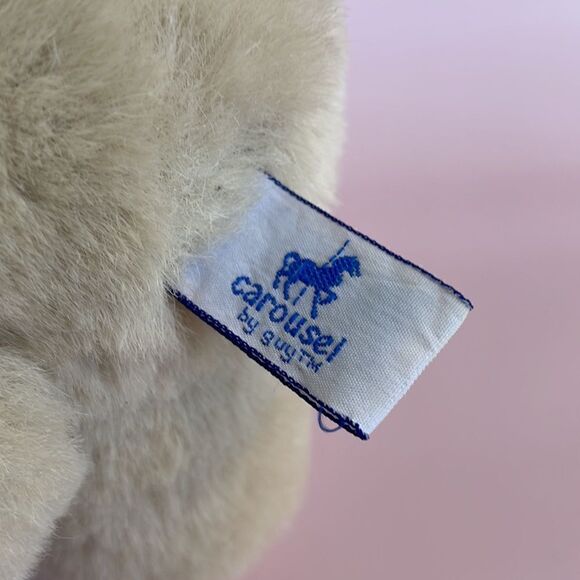 Vintage 9” Carousel by Guy Tooth Fairy Bear Plush Stuffed Animal 1983 Cream Bear - Picture 6 of 7